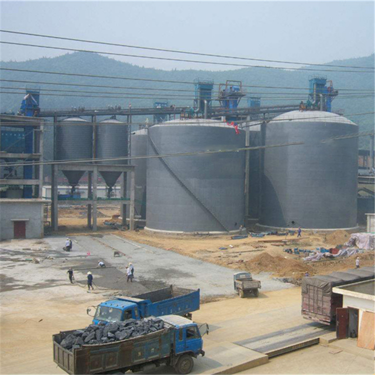 安阳水泥钢板仓2座3000吨青岛项目进入施工